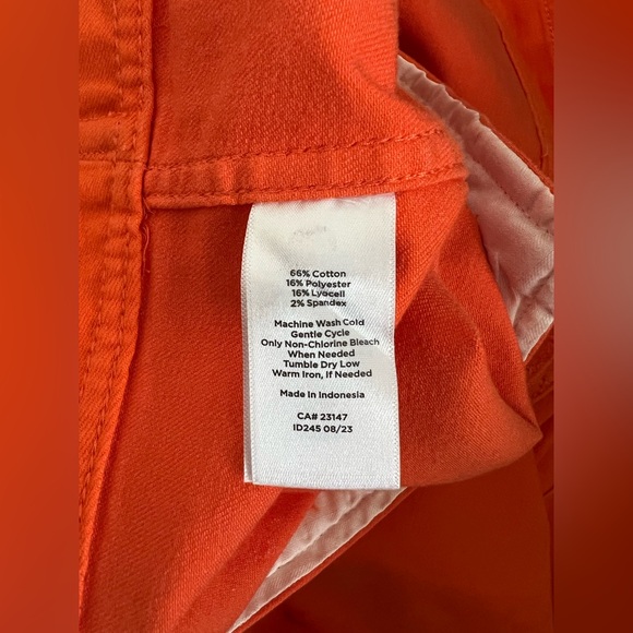 TALBOTS Orange Classic Denim Jacket EUC - Picture 8 of 8